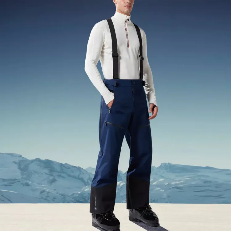 Moncler Ski Pants Men Blue-3
