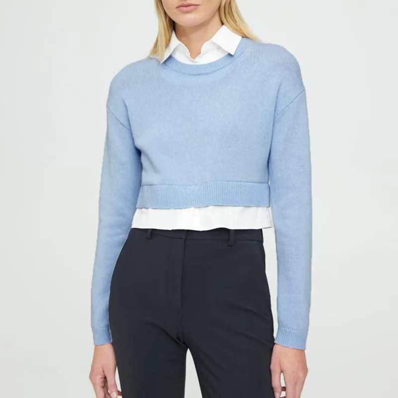 THEORY Cashmere Sweaters Women's Blue-4
