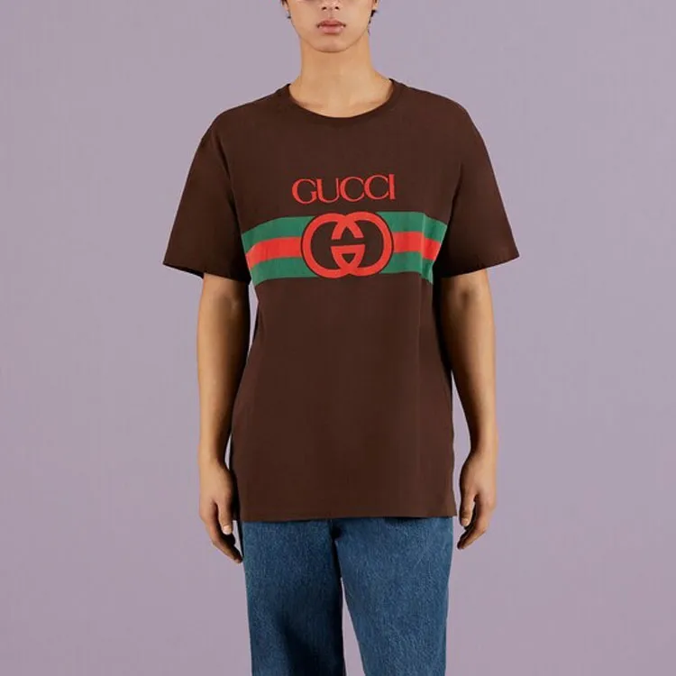GUCCI T Shirts Men Brown-2
