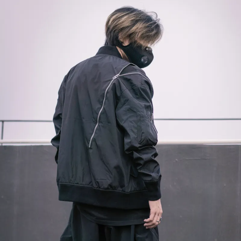 VIP Loose Fit Coach Jacket Unisex Black-5