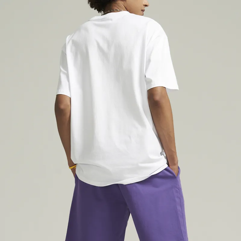 NBA Drop Shoulder Sleeve T-Shirt Men's White-3