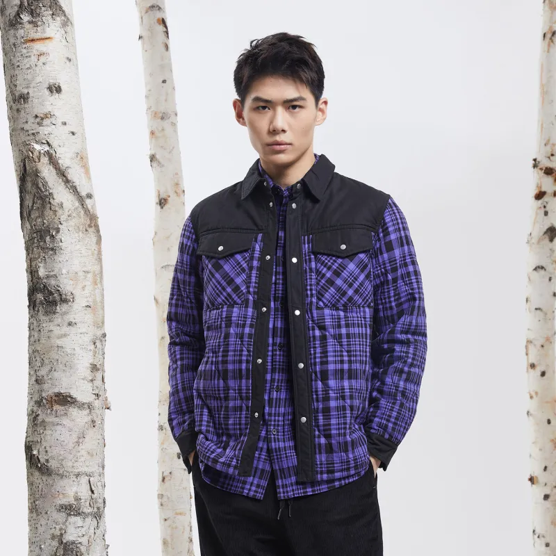 CAT Lapel Cropped Puffer Jacket Unisex-4
