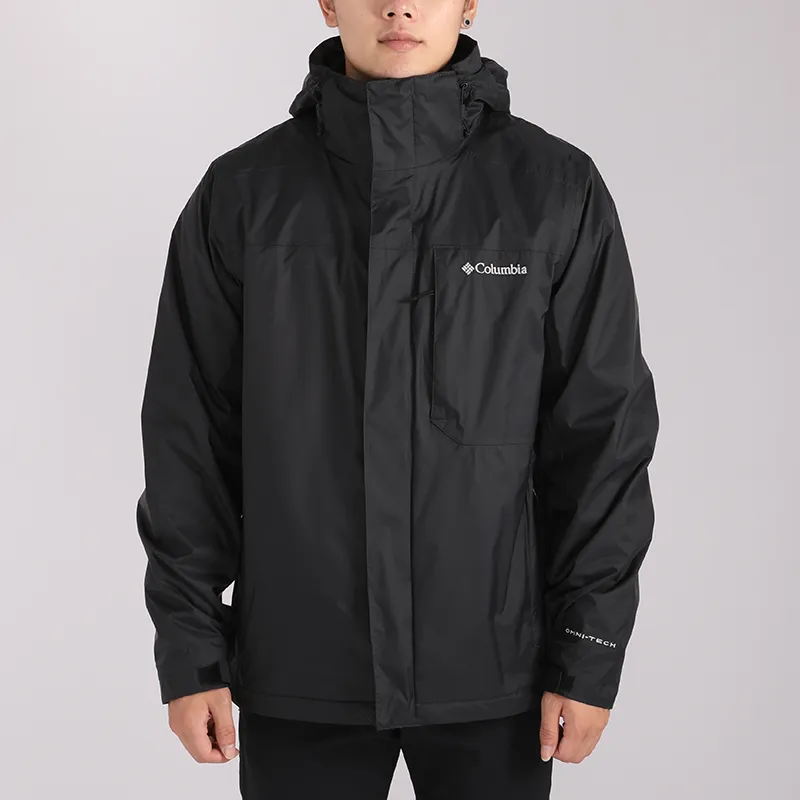 Columbia TIETON LOOP Waterproof And Windproof To Keep Warm Windbreaker Jacket Men's Black-3