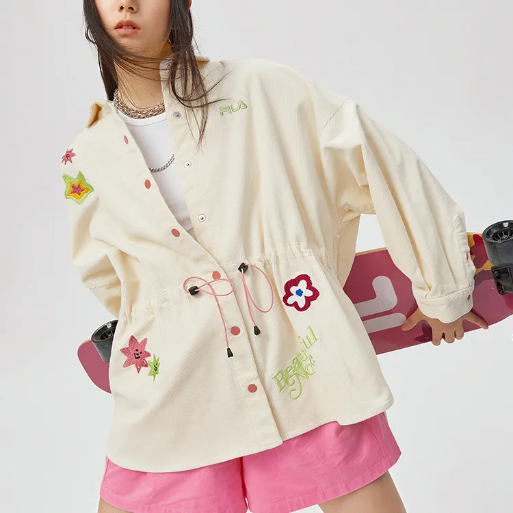 FILA FUSION TOKYO STUDIO Shirt Women's Imitation Antique White-4