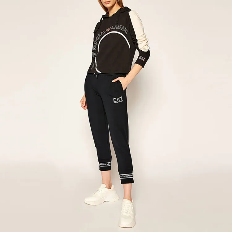 EMPORIO ARMANI EA7 Casual Pants Women's White Black-1