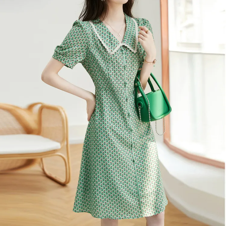 Dme Short Sleeved Dresses Women's Green-2