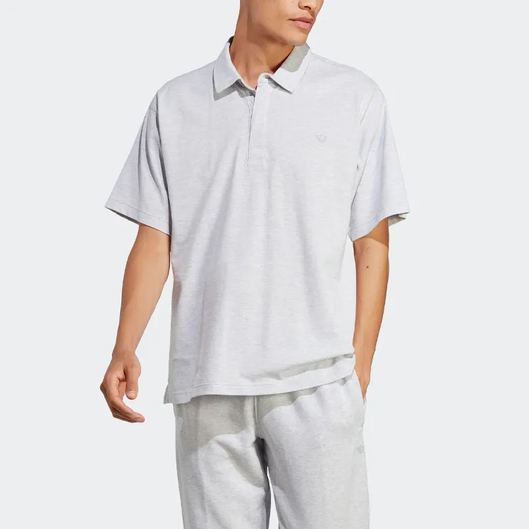 Adidas Originals Essentials Polo Shirts Men Light Heather Gray-1