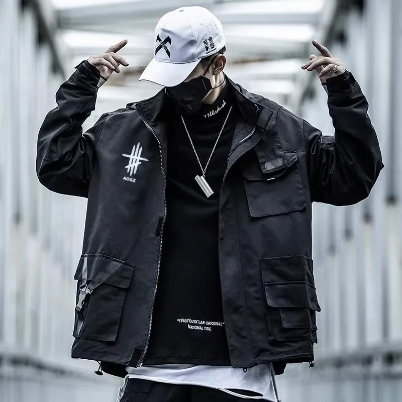 AOGZ Jackets Unisex Black-3
