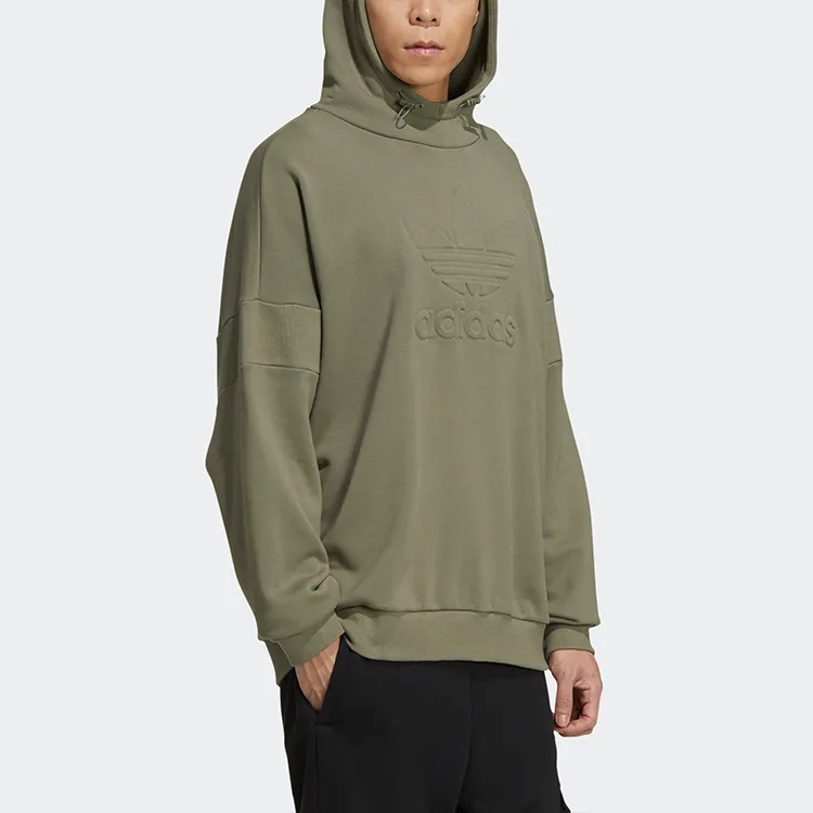 Adidas Originals Embossed Crew Sweatshirts Men Army Green-4