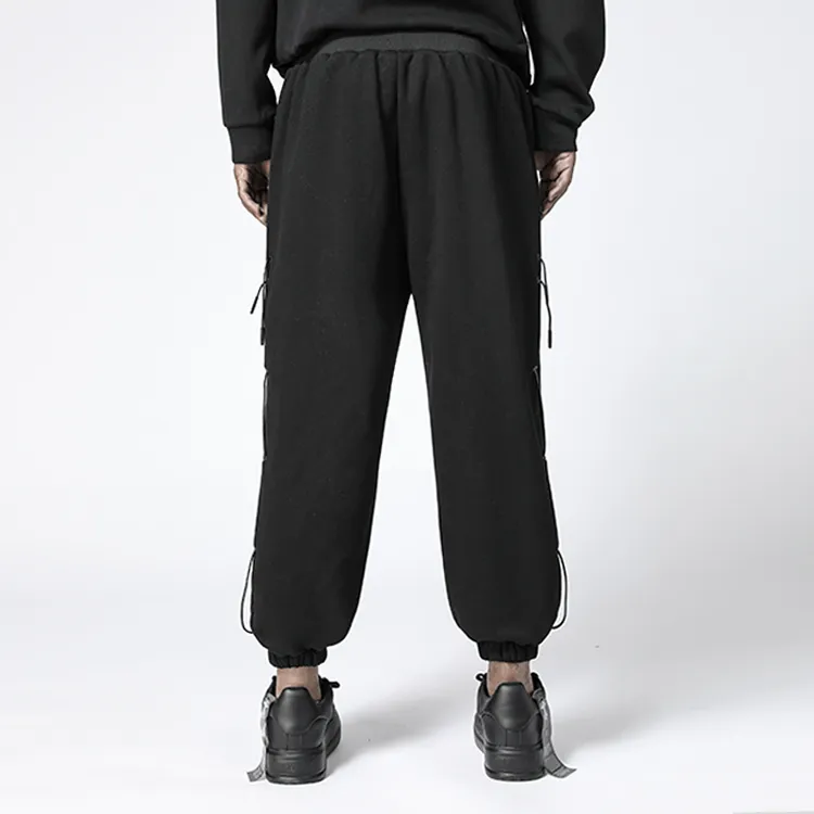 NORVINCY Thermal Breathable Elastic Waistband Casual Pants Unisex-8