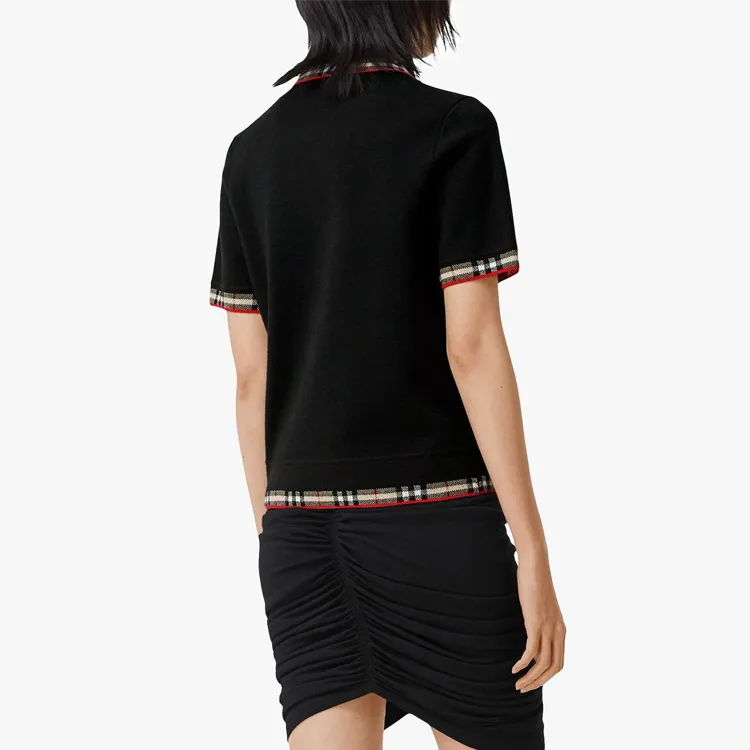 Burberry Polo Shirt Women's Black-2