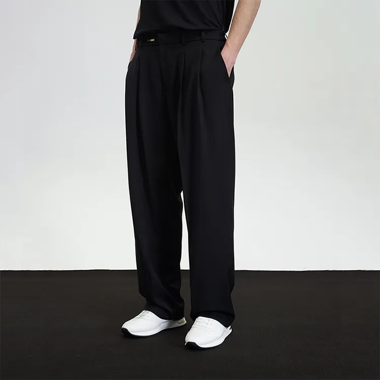 Unawares. Straight Casual Pants Unisex Black-3