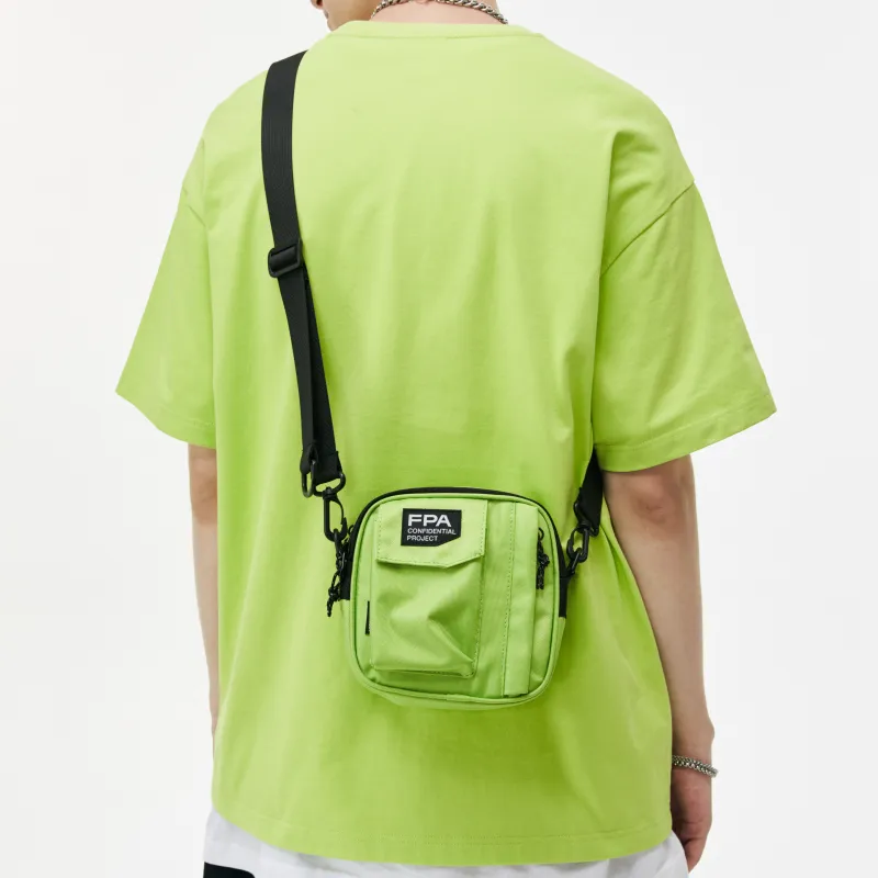 FPA Label Small Square Bag, Crossbody Bag Regular Unisex Mint Green/Orange-4
