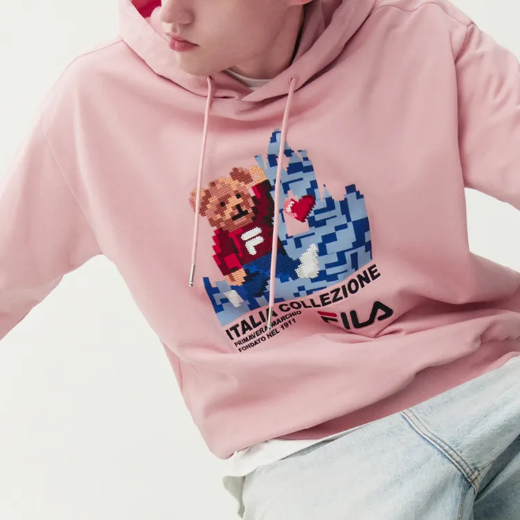 FILA Sweatshirts Unisex Wheat Town Pink-5
