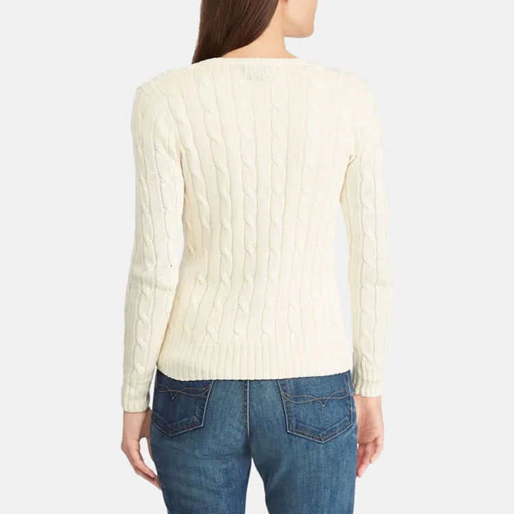Polo Ralph Lauren Kimberly Cable Knitted V Neck Jumper-3