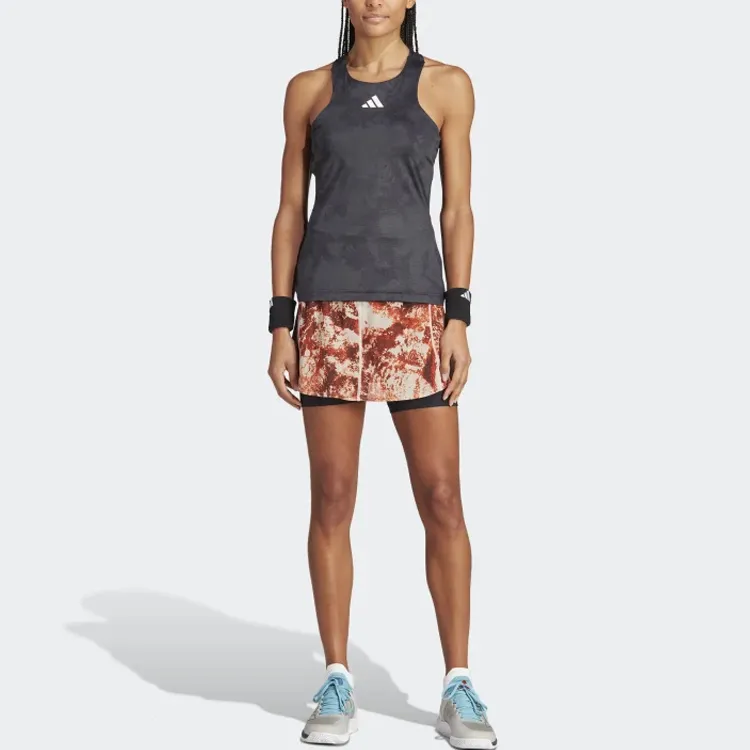Adidas SS23 French Open Series Tank Tops Women's Carbon Black-5