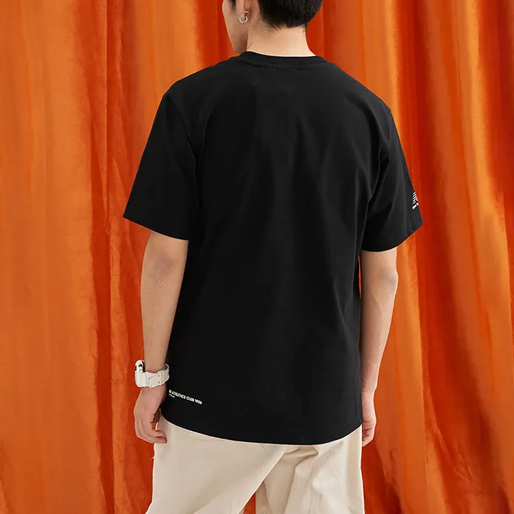 New Balance Drop Shoulder Sleeve T Shirt Unisex Black-3