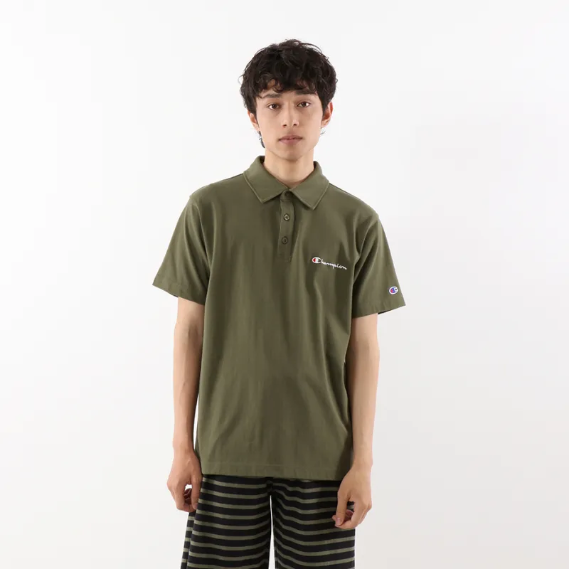 Champion Polo Shirts Unisex Army Green-2