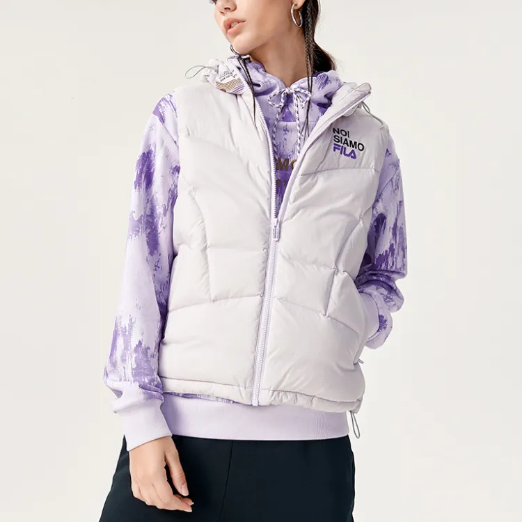 FILA FUSION Vests Women's Light White Purple-2