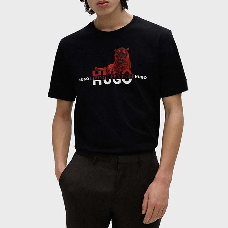 HUGO BOSS T Shirts Men Black-1
