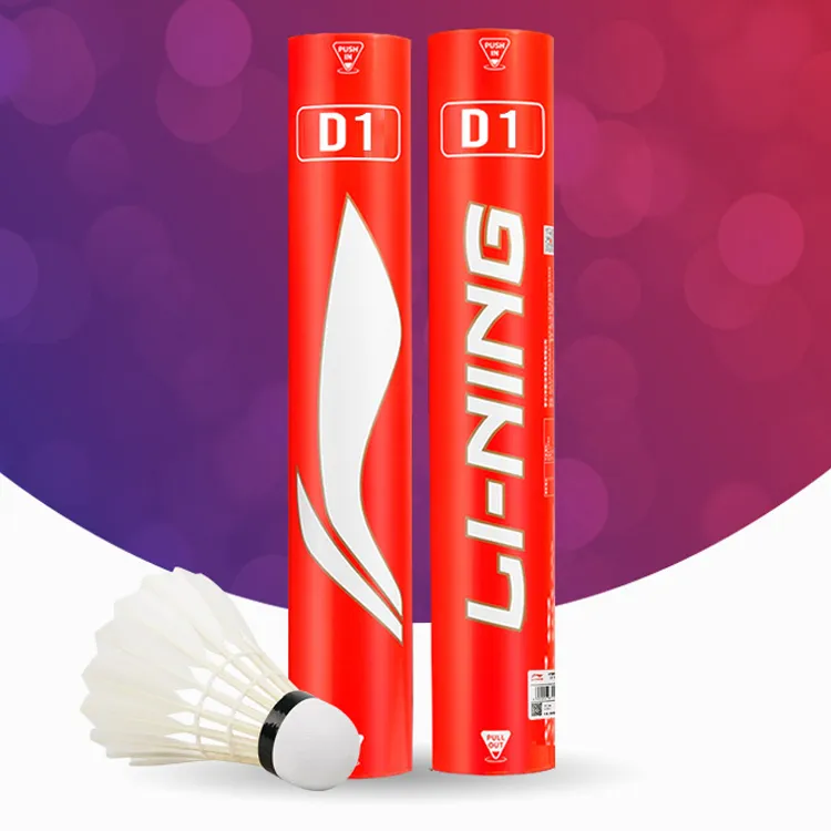 LiNing AYQR034 4 Duck Feather Shuttlecock 12 Pack Duck Feather Match Ball Shuttlecocks-10