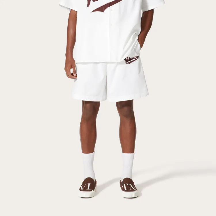 Valentino Logo Patch Drawstring Shorts-1