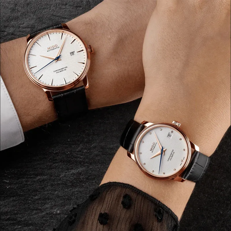 MIDO Baroncelli Collection Automatic Mechanical Movement Women's Watch Watch 34mm White Dial-3