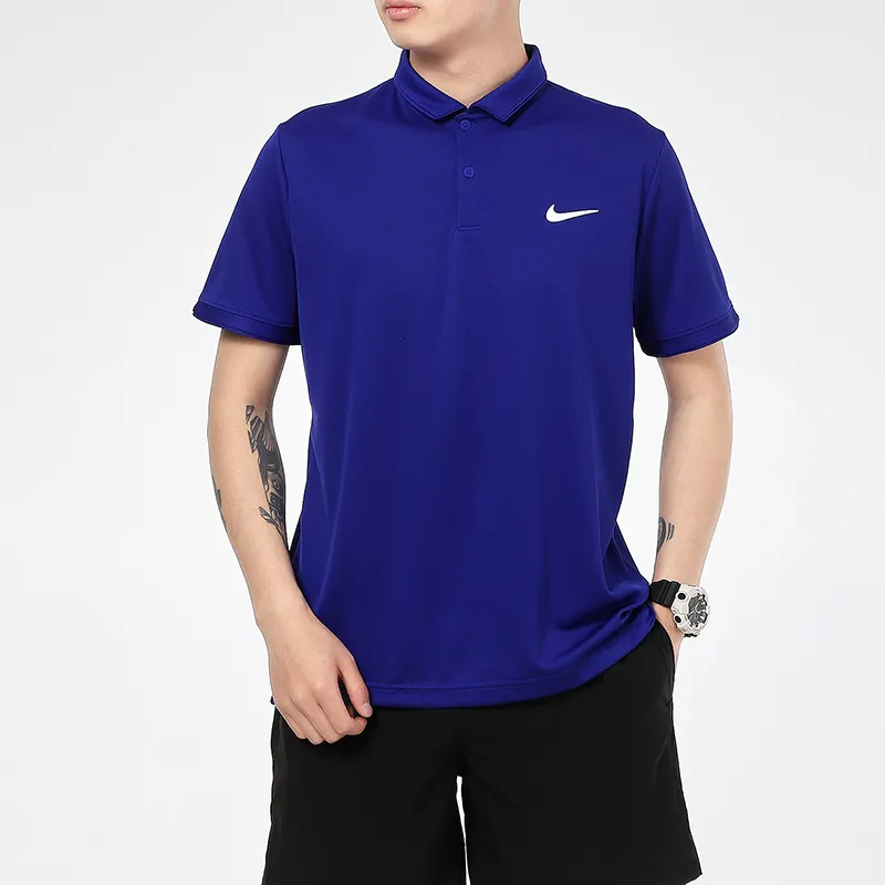 Nike Polo Shirts Men Blue-2