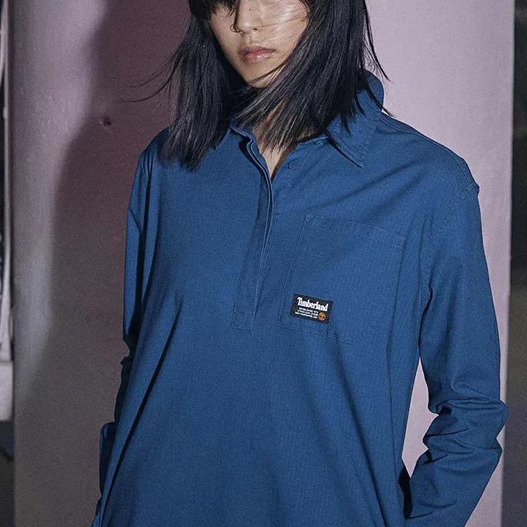 Timberland Long Sleeved Dresses Women's Blue-2