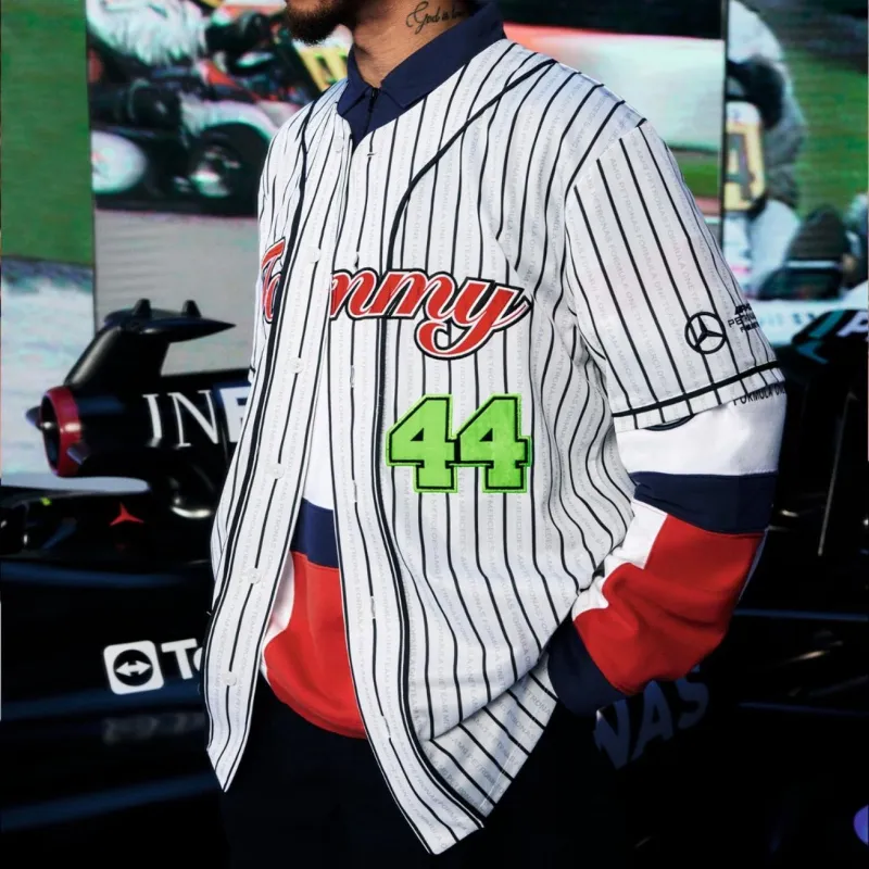 Tommy Hilfiger X Tommy X Mercedes AMG F1 Lewis Baseball Jersey-2