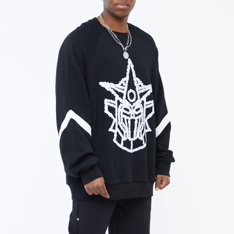 FANBIOU FW21 Crew Neck Loose Fit Sweatshirt Unisex Black-6