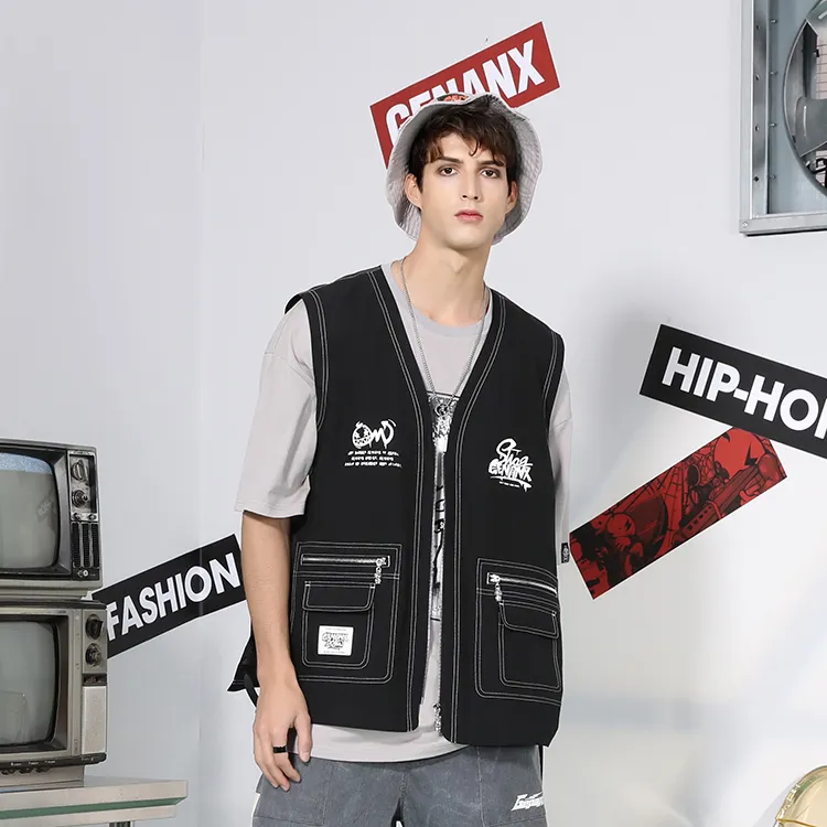 GENANX Vests Men Black-2