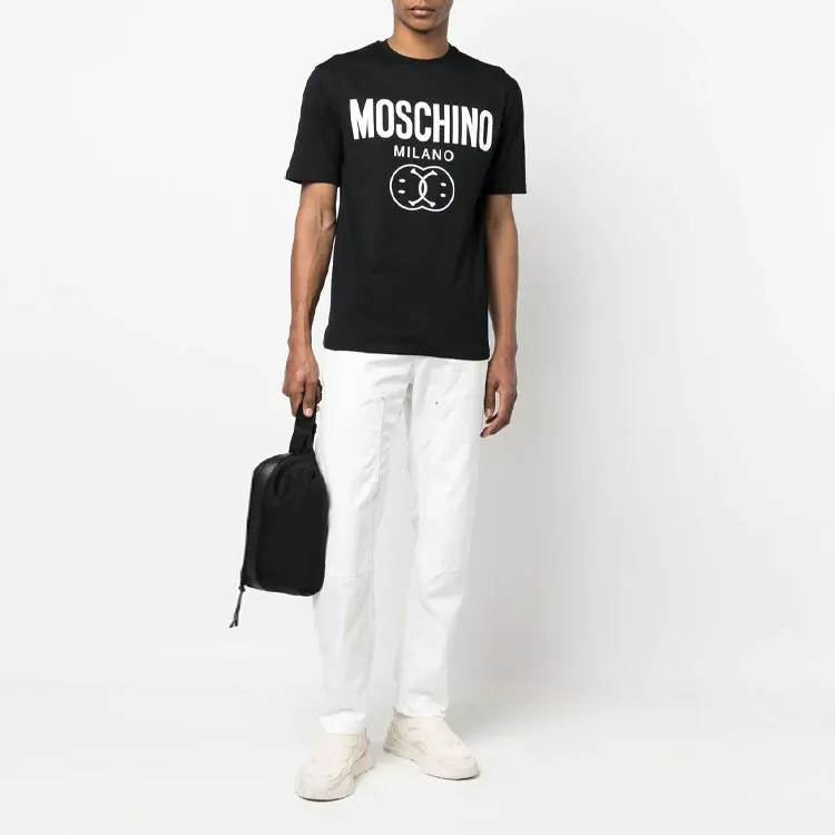 MOSCHINO Logo Printed Crewneck T Shirt-1