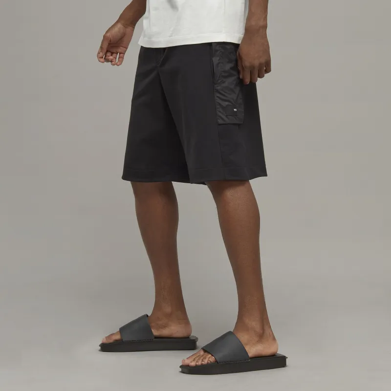 Y 3 Drawstring Buckled Bermuda Shorts-3