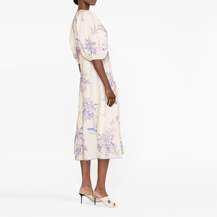 Zimmermann Short-Sleeved Dresses Women's Ivory-1