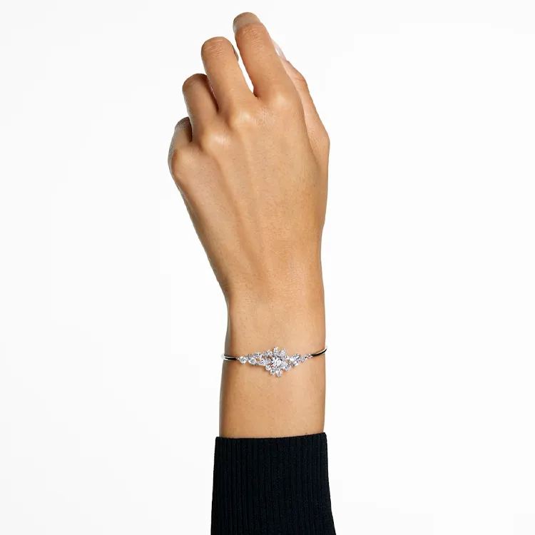 Swarovski Rhodium-Plated Bangles Women's Silver-3
