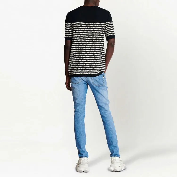 BALMAIN Sweaters Men Black White-1