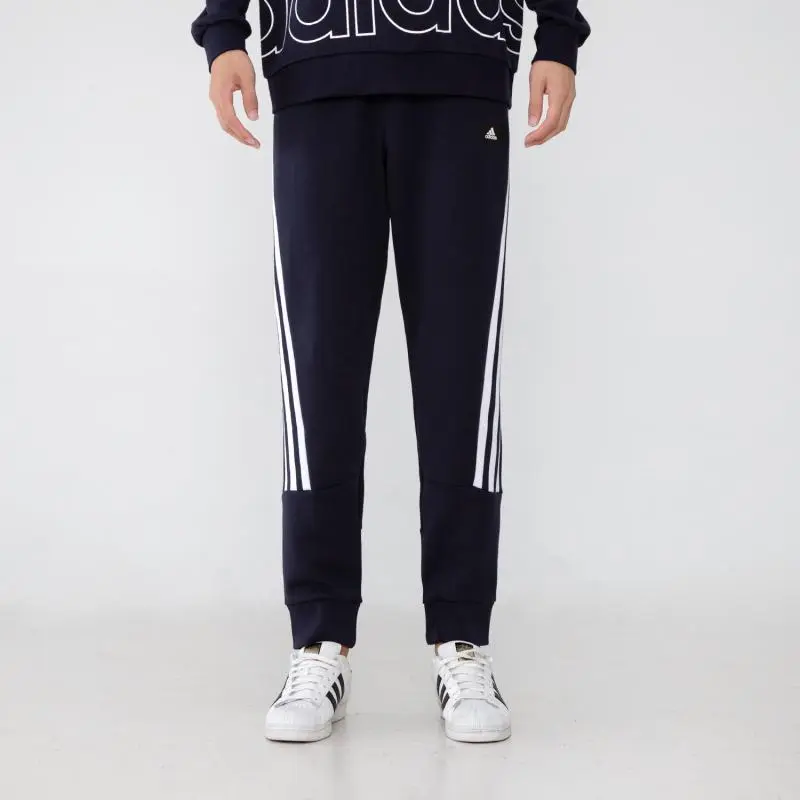 Adidas Knitted Sweatpants Men Navy Blue-2