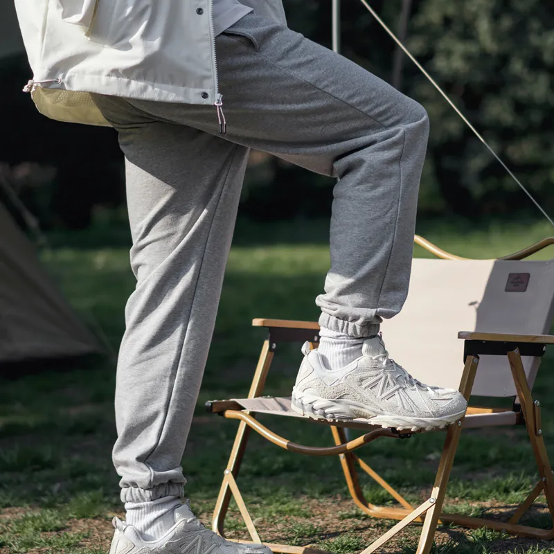 New Balance Knitted Sweatpants Men Light Gray-5