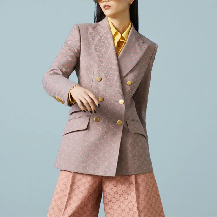 GUCCI Gg Jacquard Double breasted Blazer-3