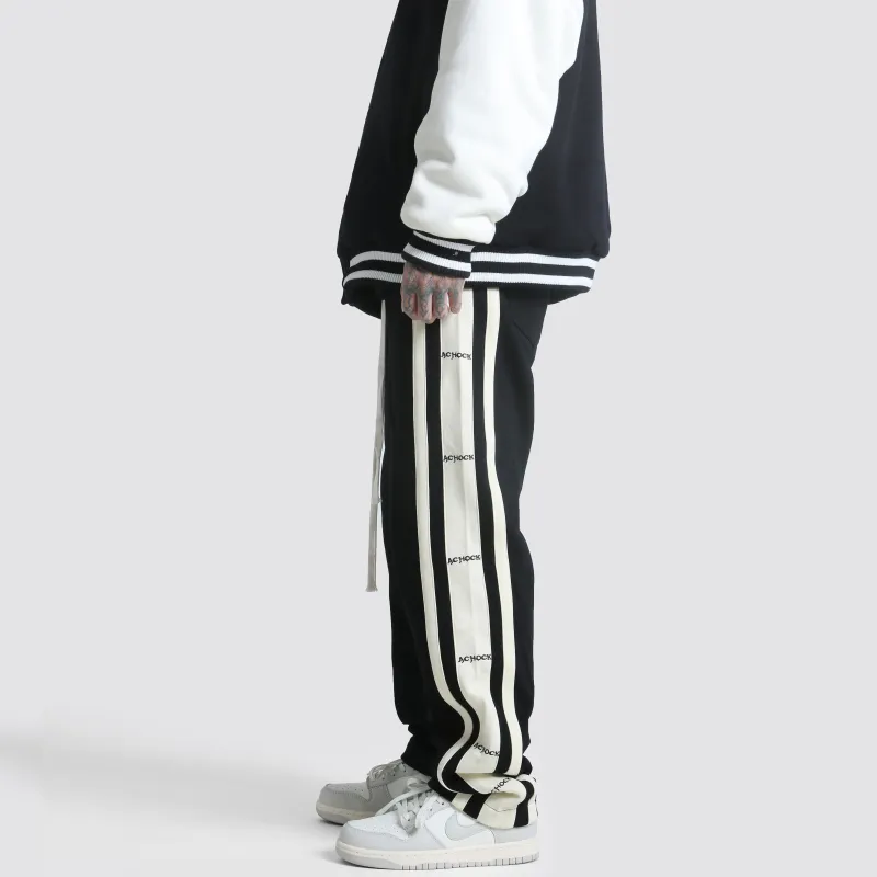 A Chock Knitted Sweatpants Unisex Black-4