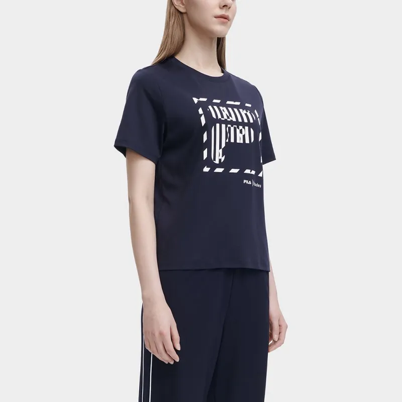 FILA x Études T Shirt Women's Legend Blue-3