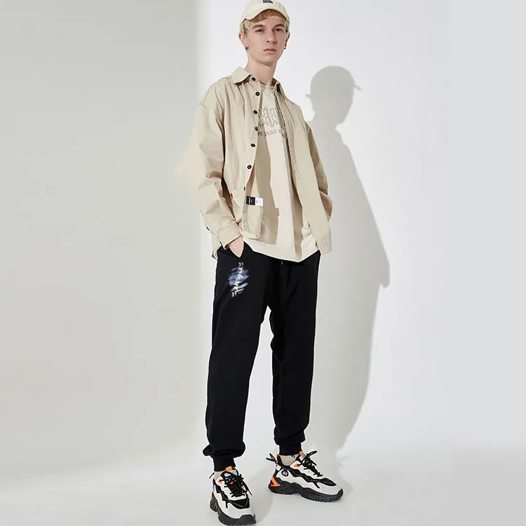 SANSYAS Knitted Sweatpants Unisex Black-2