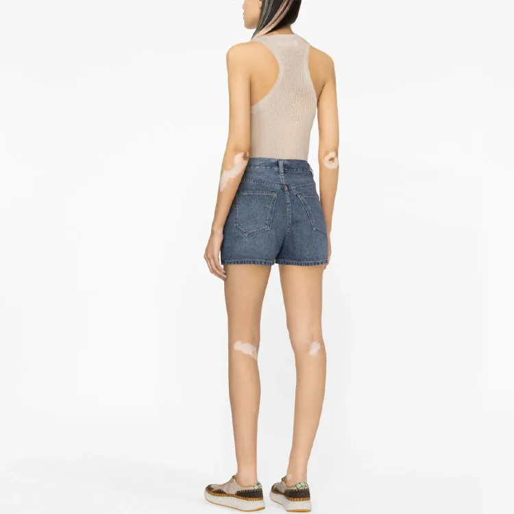 Chloé High-waisted Denim Shorts-2