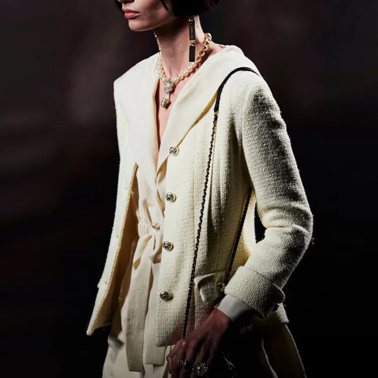 CHANEL Jacket Women's Light Yellow-1