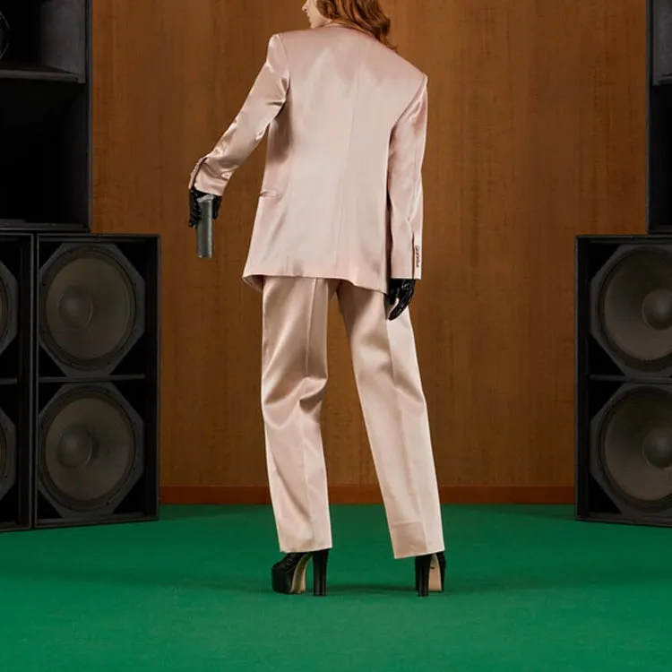 GUCCI Straight Satin Pants-2