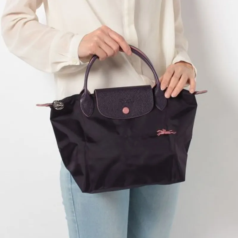 LONGCHAMP Le Pliage Canvas Dumpling Bag Handbags Small Size Women's Berry Purple-4