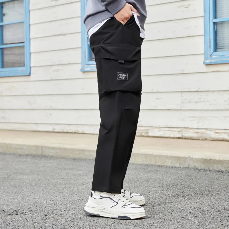 Erke Cargo Pants Men Jet Black-4
