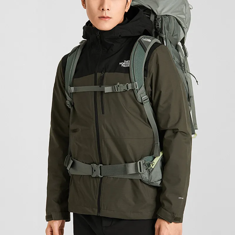 THE NORTH FACE Water Resistant Windproof Breathable Windbreaker Jacket Men's Gray Green-4