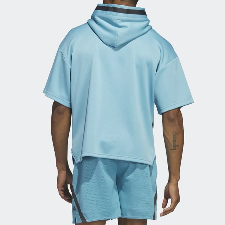 Adidas Basketball Select Short Sleeve Hoodie-2